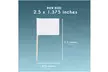 Blank Toothpick Flags - 250-Piece Cupcake Toppers with White Flags for Labeling - Second Medium
