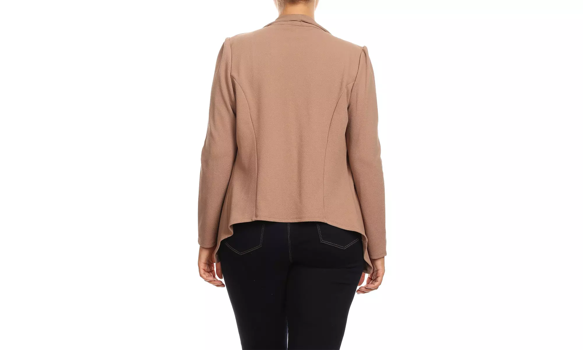 Women's Solid Plus Size Long Sleeves Blazer Jacket
