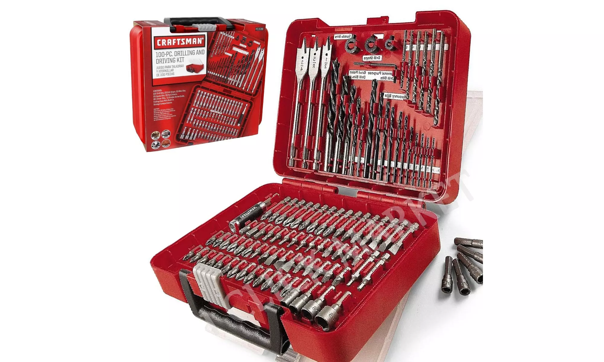 Craftsman 100 Piece Drilling and Driving Accessory Kit Tool Set Drill - Primary Image