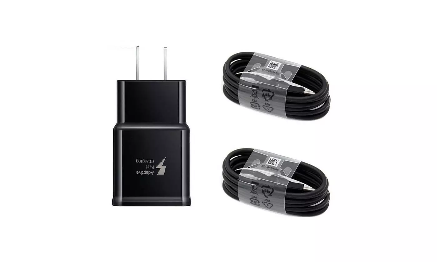 Samsung USB Type C Cables Fast Dual Car Wall Charger for Galaxy S8 S9 S10 Note 9