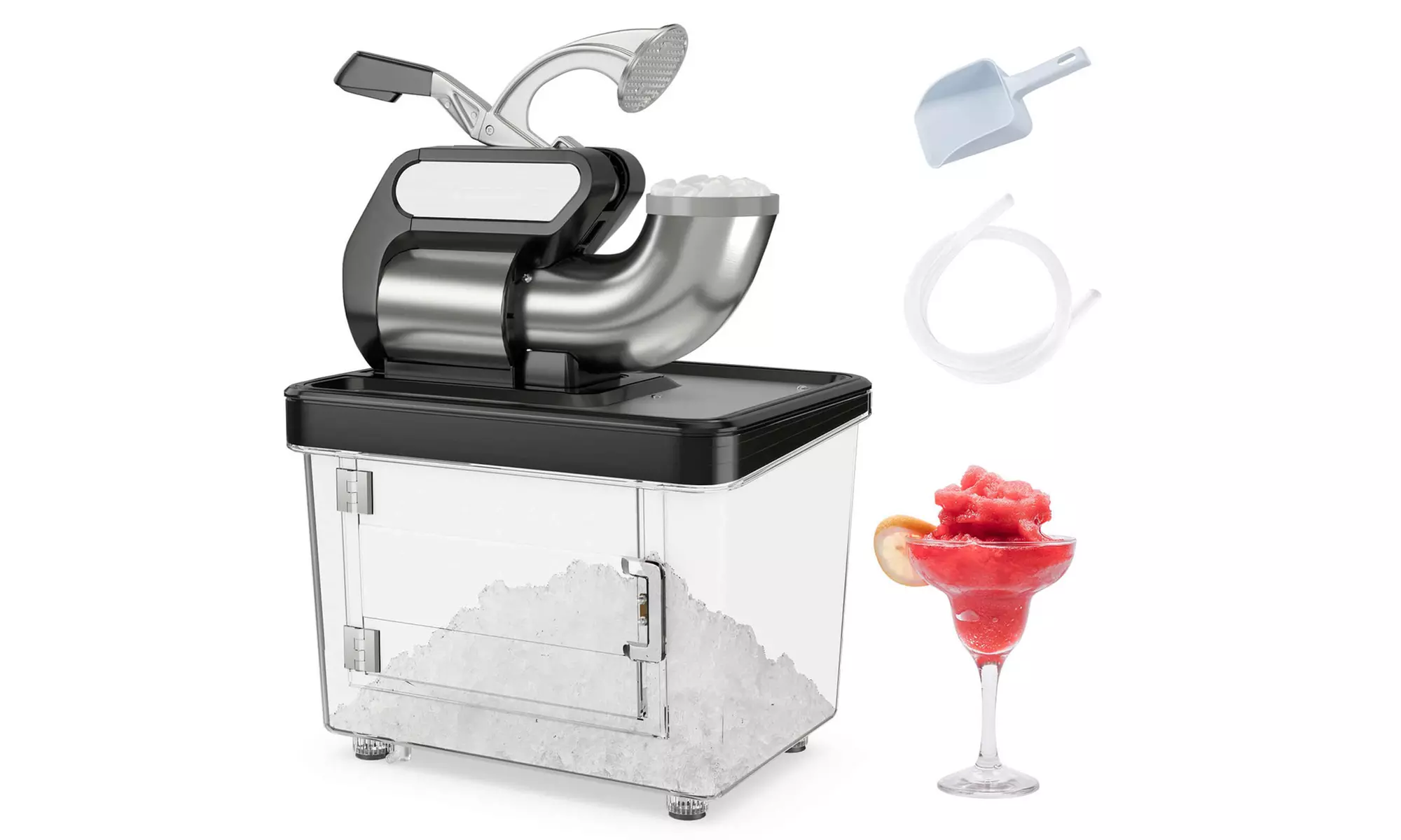 Costway 660LBS/H Commercial Ice Crusher with Dual Blades Safety On/Off Switch - Primary Image