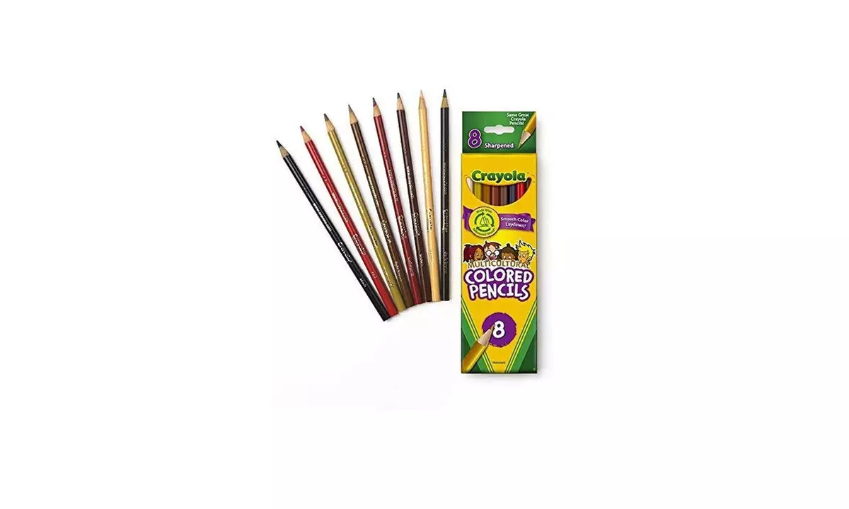 Crayola - Multicultural Colored Pencils - Assorted Skin Tone Colors - Second Medium