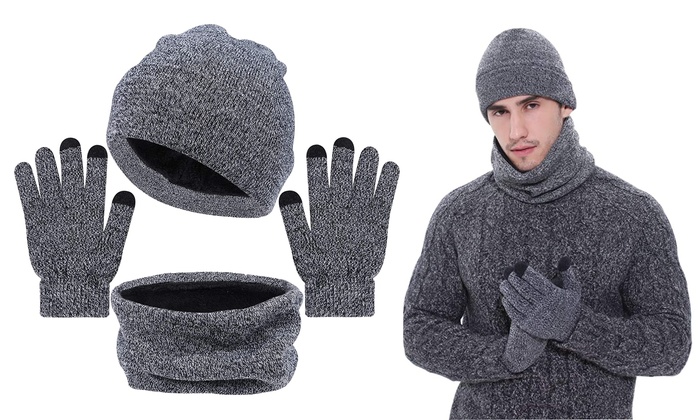 hat scarf gloves set mens