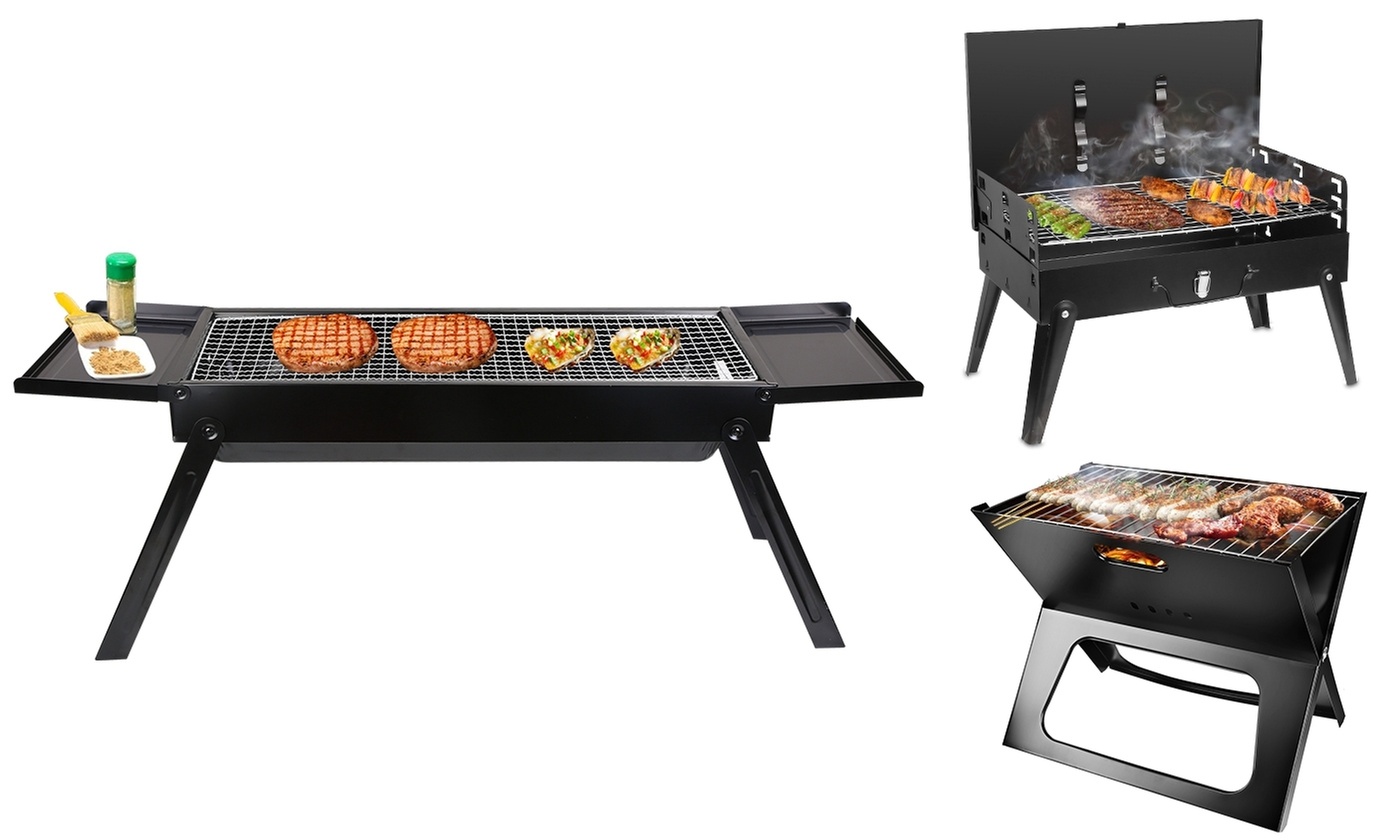NewHome Portable Foldable Tabletop Grill Charcoal Barbecue Grill (Multi-Options)