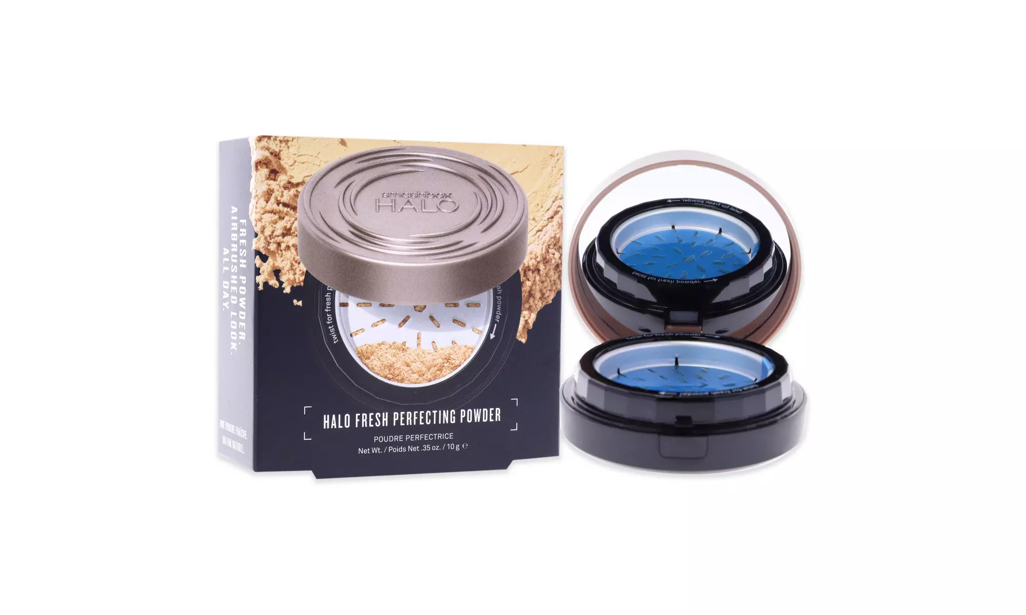 SmashBox Halo Fresh Perfecting Powder - Light For Women 0.35 oz Powder - Second Medium