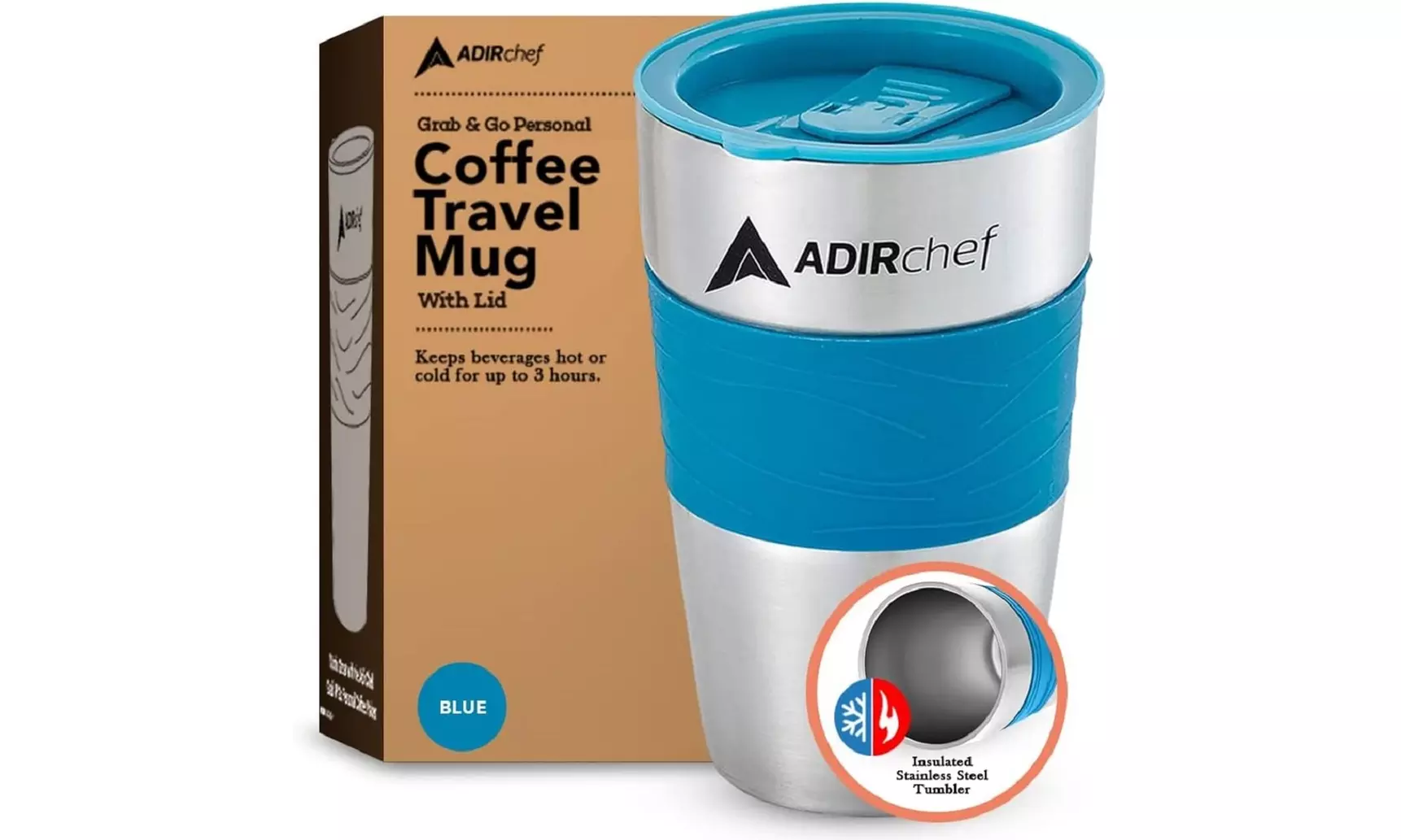 AdirChef Travel Coffee Mug 15 Oz 