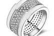 18K Gold Plated Micro Crystal Enamel Band Ring - Two Options Available - Second Medium