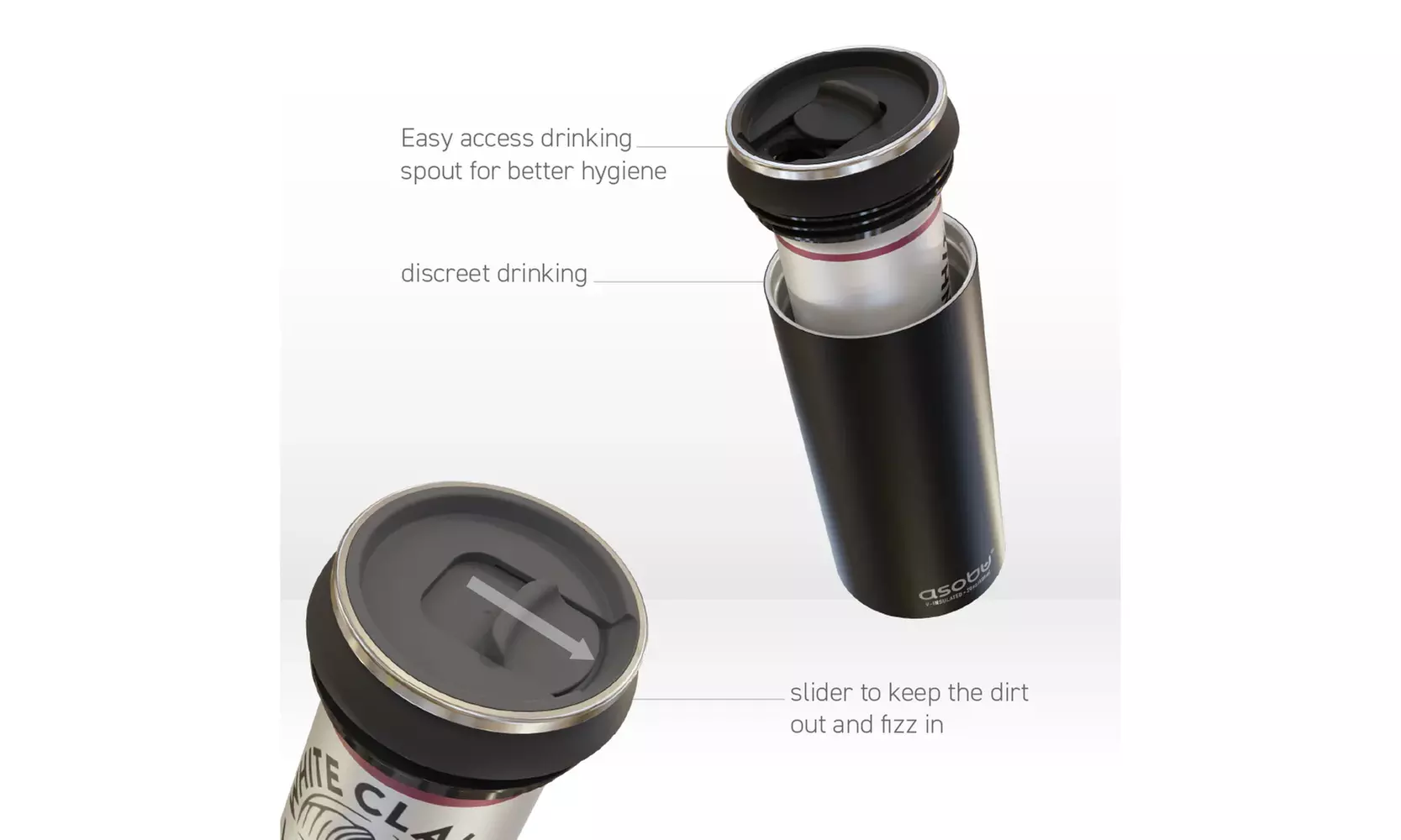 Asobu 16oz Multi Can Cooler, Insulated Stainless Steel with Lid