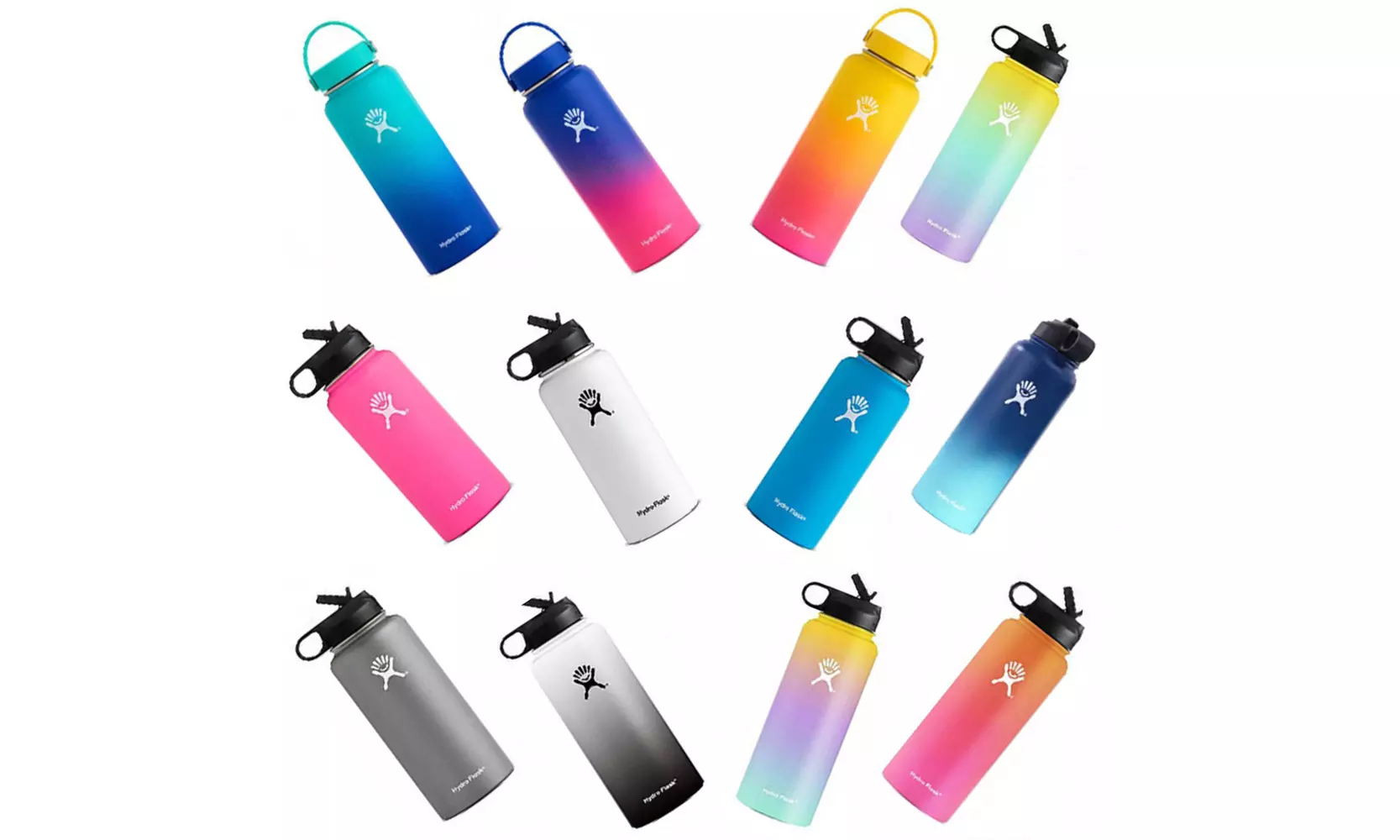 2019 Hydro Flask Wide Mouth Water Bottle, Straw Lid 18 oz - Primary Image