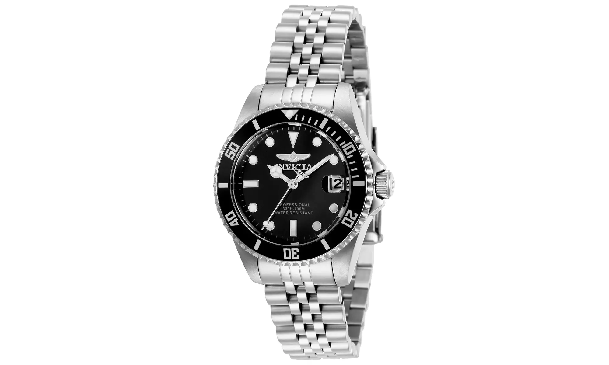 Invicta Women's 29186 Pro Diver Quartz 3 Hand Black Dial Watch - Primary Image