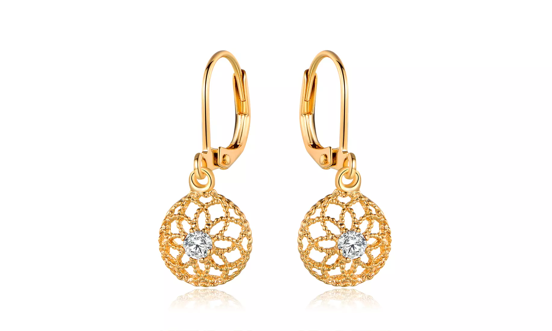 Swirl Filigree Teardrop Earrings  - Second Medium