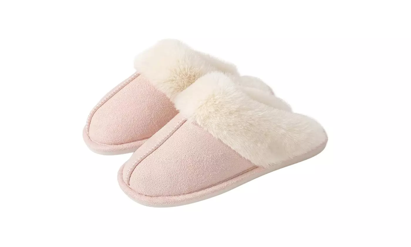 Womens Slipper with Memory Foam Fluffy Soft Warm Slip On House Slipper