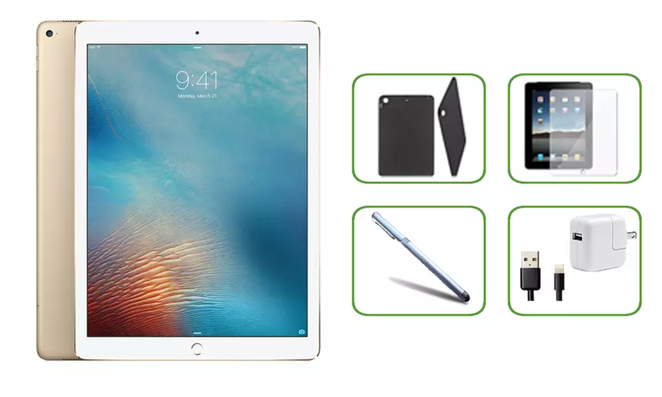 Apple iPad Pro 12.9" WiFi Only (Mid 2015) Tablet Bundle Refurbished (B Grade) - Second Medium