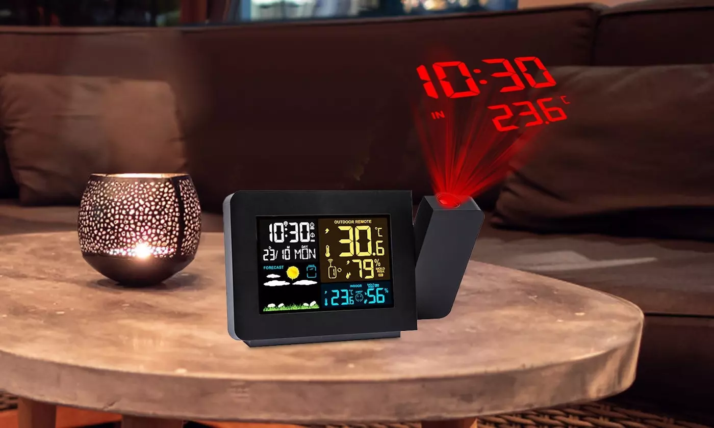 iMounTEK Atomic Digital LED Projection Alarm Clock w/ USB Charging Port