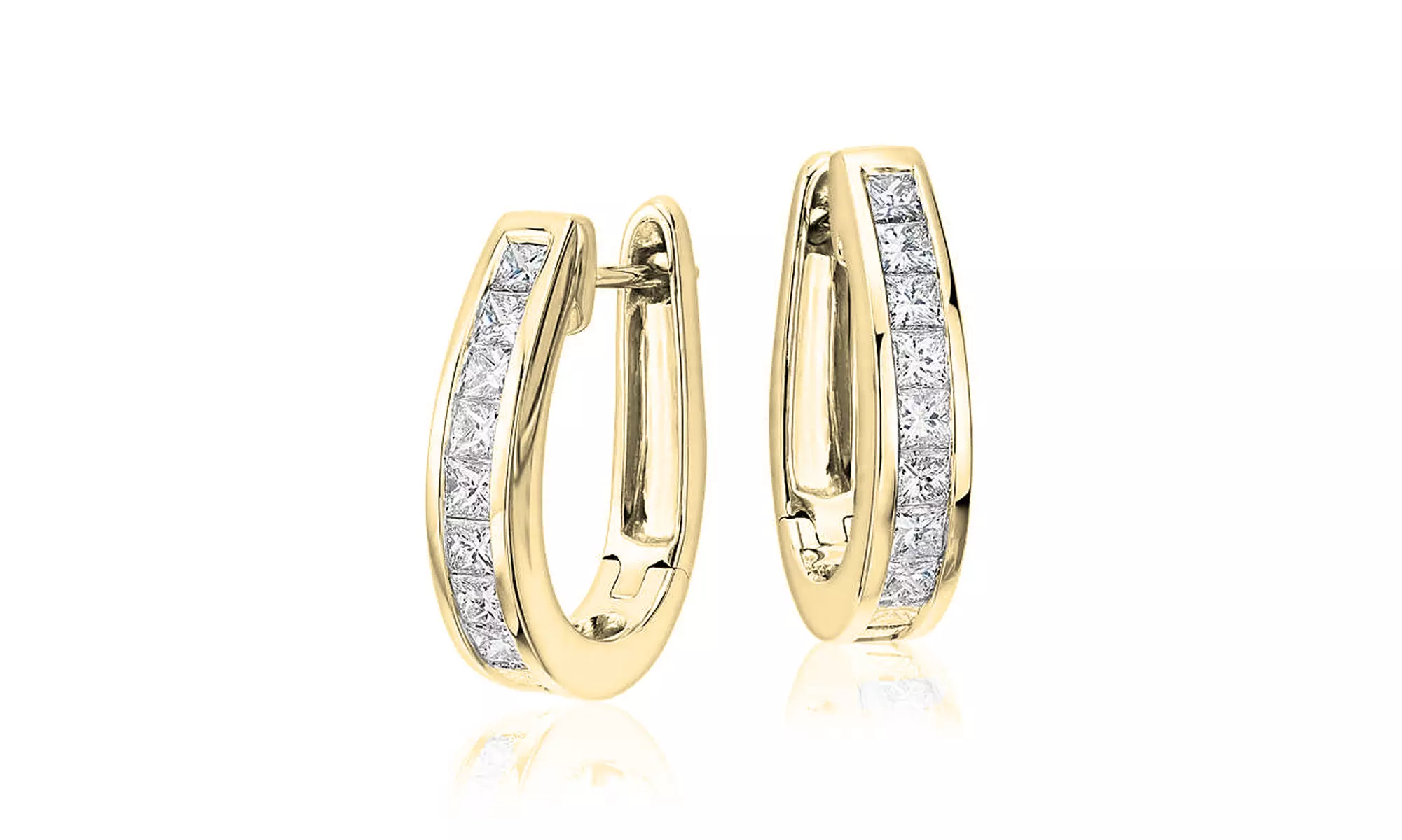 Crystal Princess Oval Hoops by Elements of Love