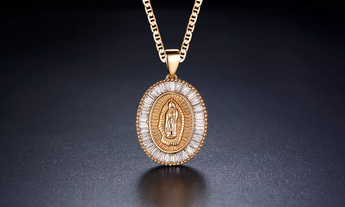 Barzel 18K Gold Baby Jesus Mariner Necklace