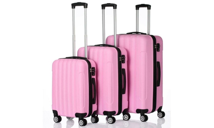 pretty hard shell suitcases