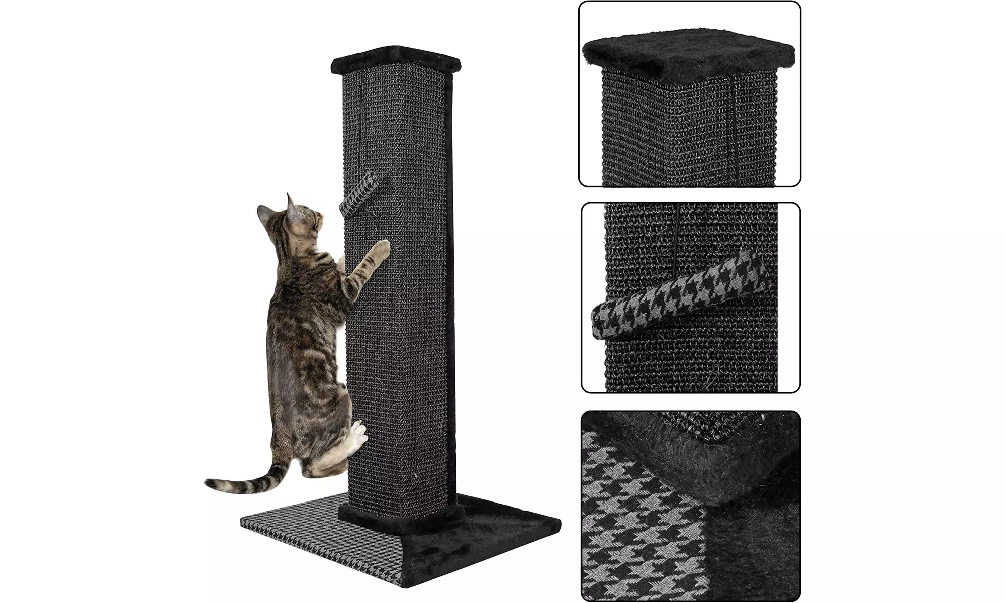 Zeny 32 inch Cat Scratching Postand Cat Tree Claw Scratcher with Sisal Rope - Image 2