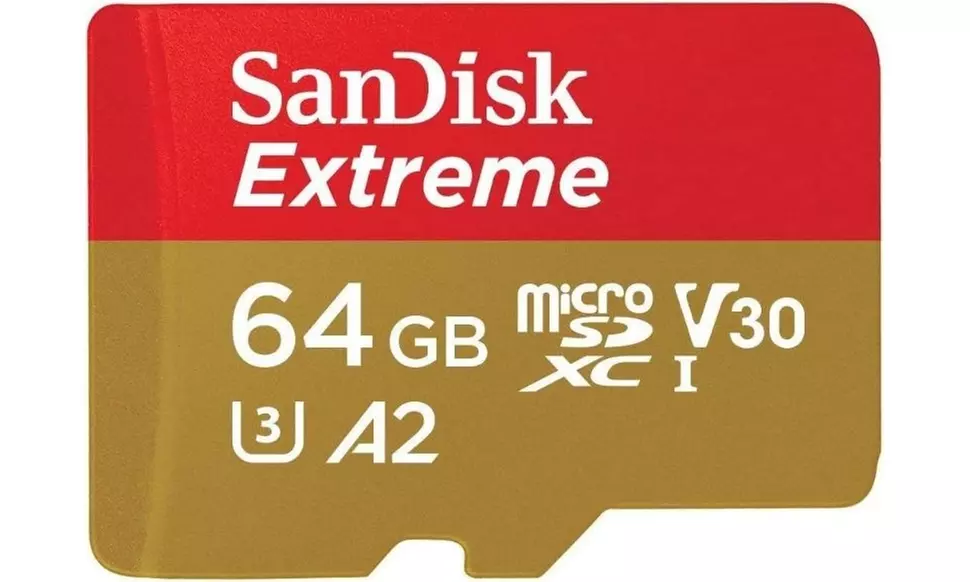SanDisk Extreme V30 A2 64GB MicroSD Memory Card 4K SDXC Works - Primary Image