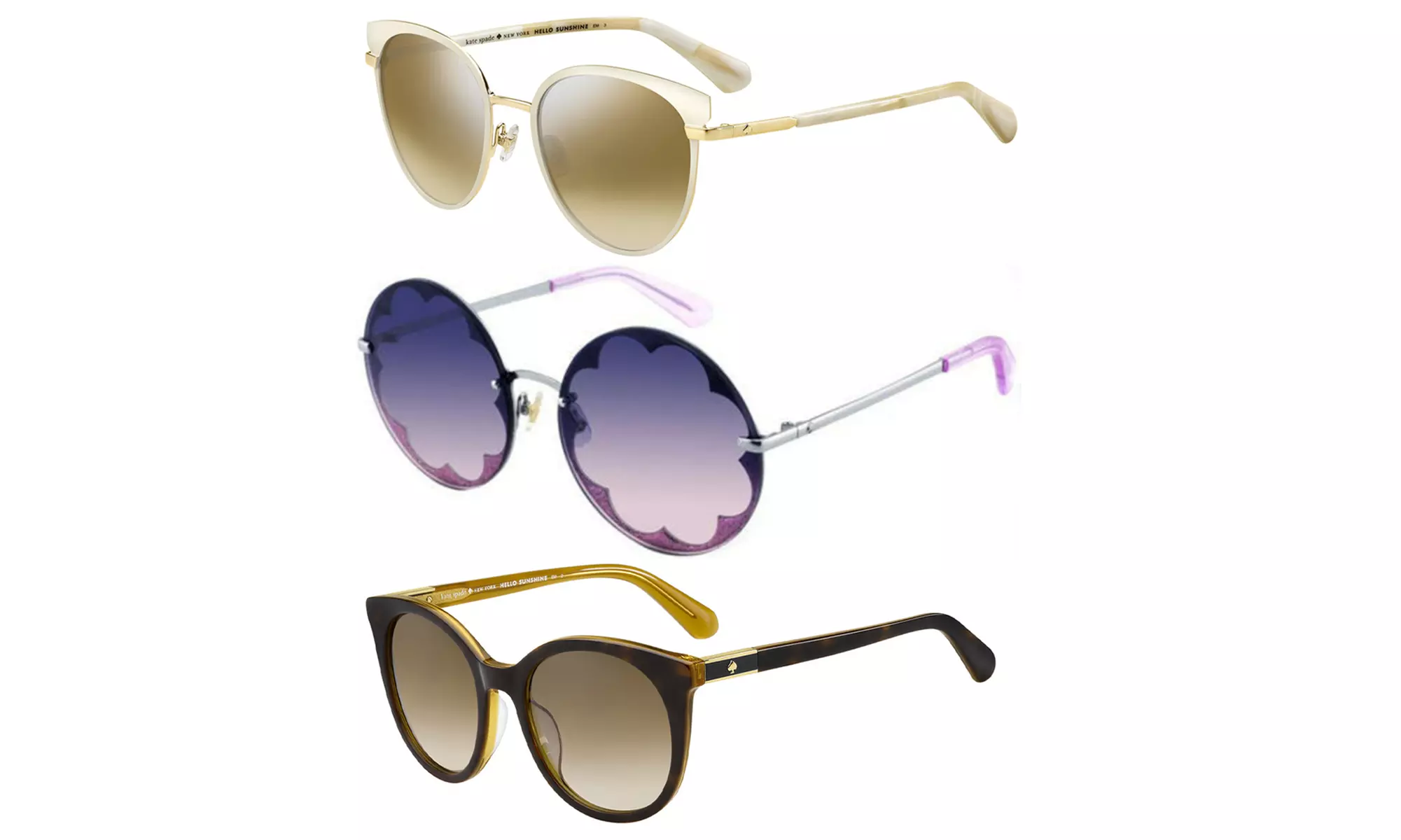 Kate Spade Round Women Nude Acetate Frame Kate Spade Thea 35J Pink Eyeglasses | SmartBuyGlasses US main image 3