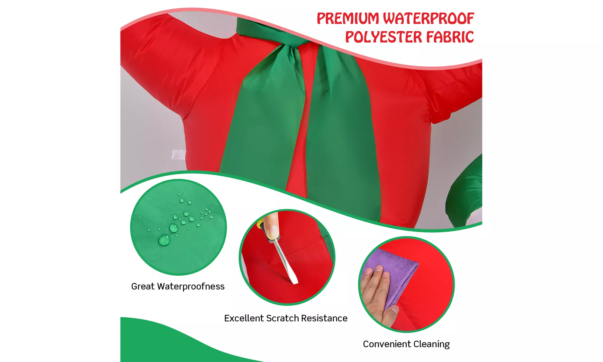 Costway 6Ft & 5Ft Christmas Inflatable Snowmen Blow Up Christmas Decoration