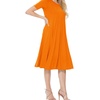 Image 2: Women's A-Line Short Sleeve Loose Fit Jersey Knit Solid Dress