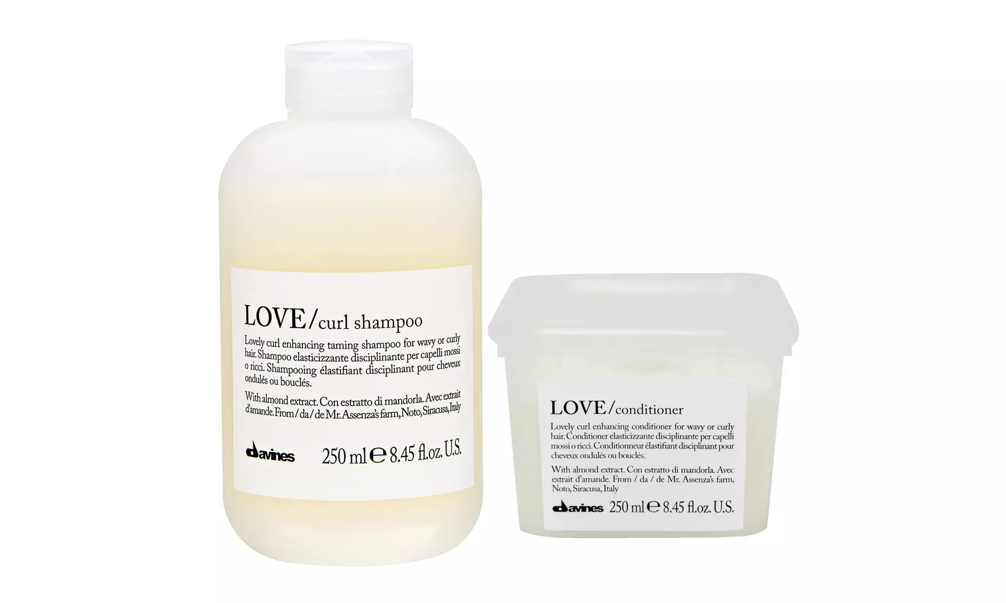 Davines Love Curl Shampoo & Conditioner 250ml 8.45oz - Primary Image