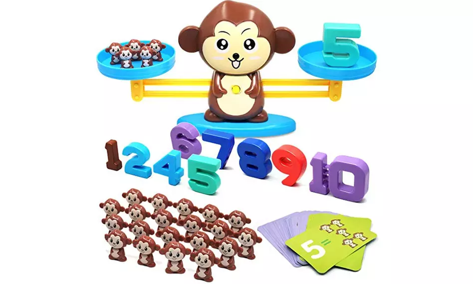 Monkey Digital Balance Scale Toy Early Learning Balance Children Enlightenment - Primary Image
