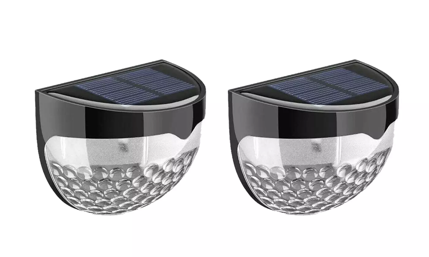 Two- or Four-Pack Solar 6-LED Wall-Mount Outdoor Lights