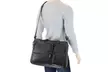 Genuine Leather Double Gusset Briefcase With Laptop Sleeve - Second Medium