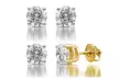 1/10 - 2.00 CTTW Certified I2-I3 Diamond Stud Earrings in 14K Gold by DeCarat - Second Medium