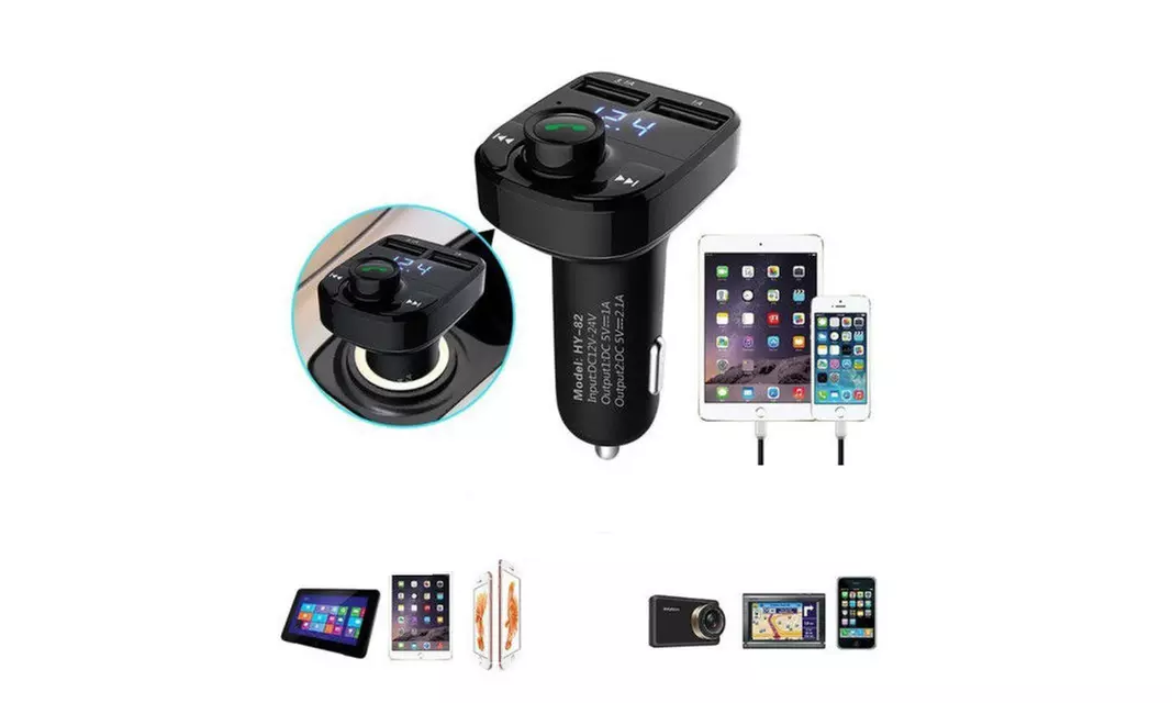 Bluetooth Car Kit Handsfree FM Transmitter Radio MP3 Player USB Charge - Primary Image