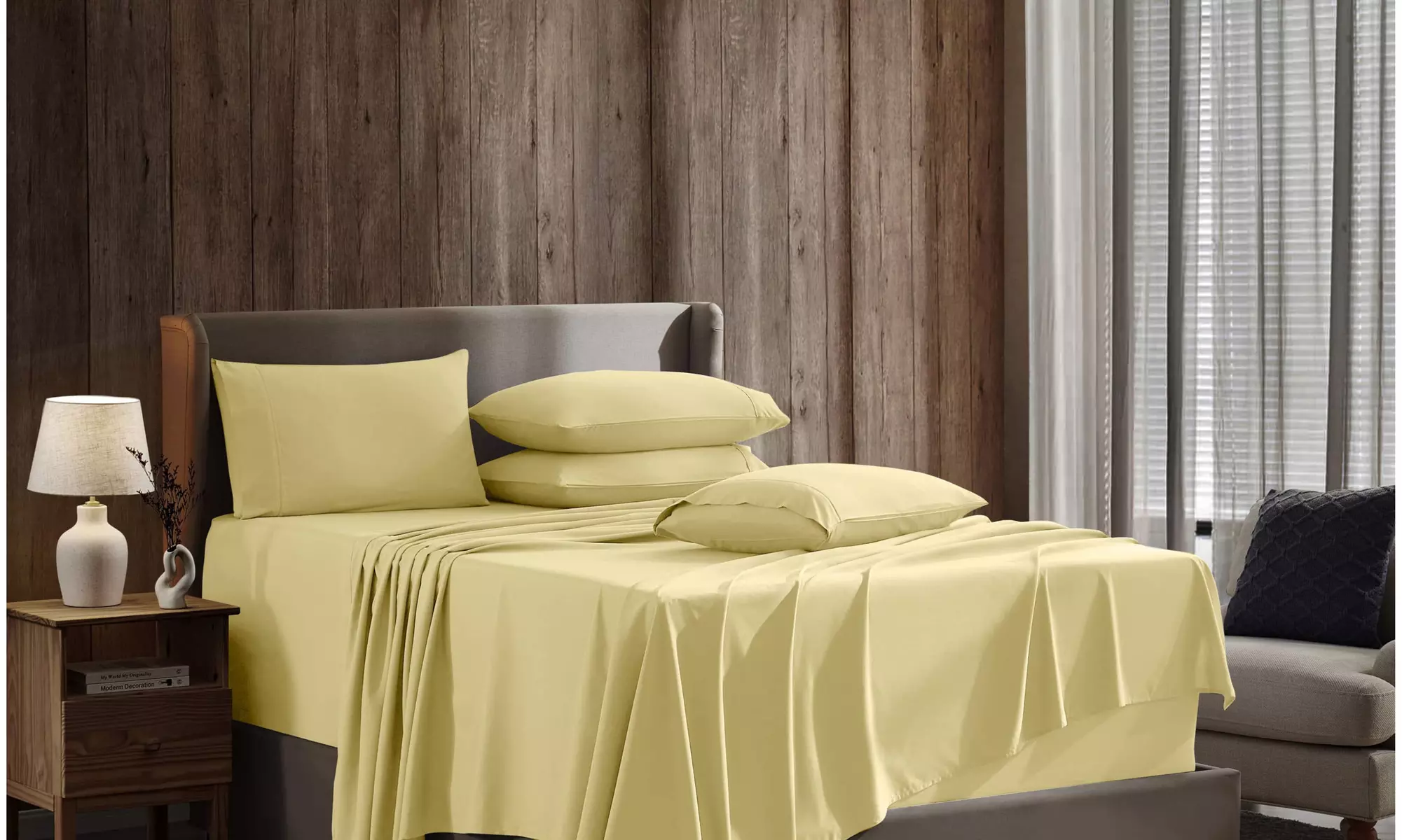 Nestl Split King Extra Soft Microfiber Deep Pocket Bed Sheet Set - 5 Piece