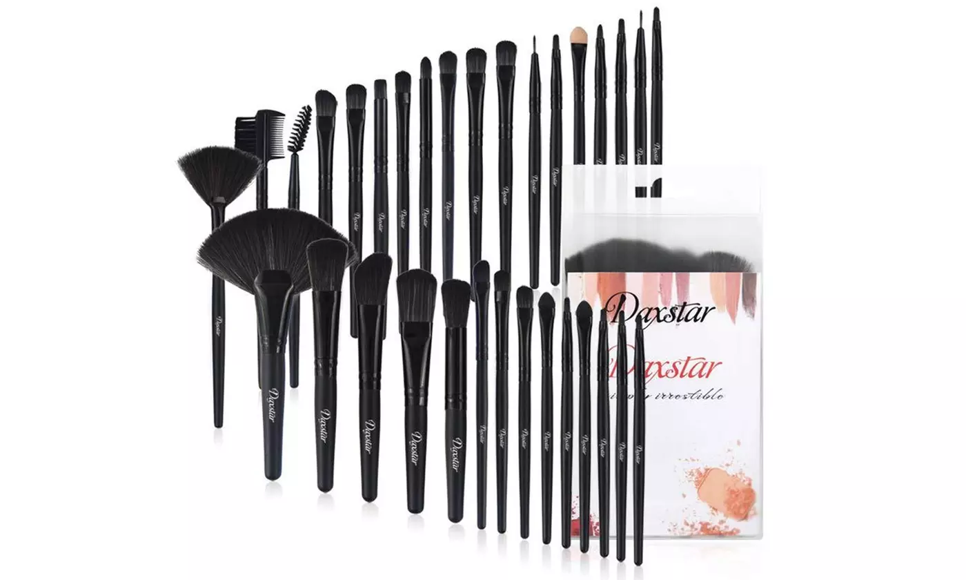 Makeup Brush Set, 32pcs Black Makeup Brushes Synthetic Soft Bristles Brush - Primary Image