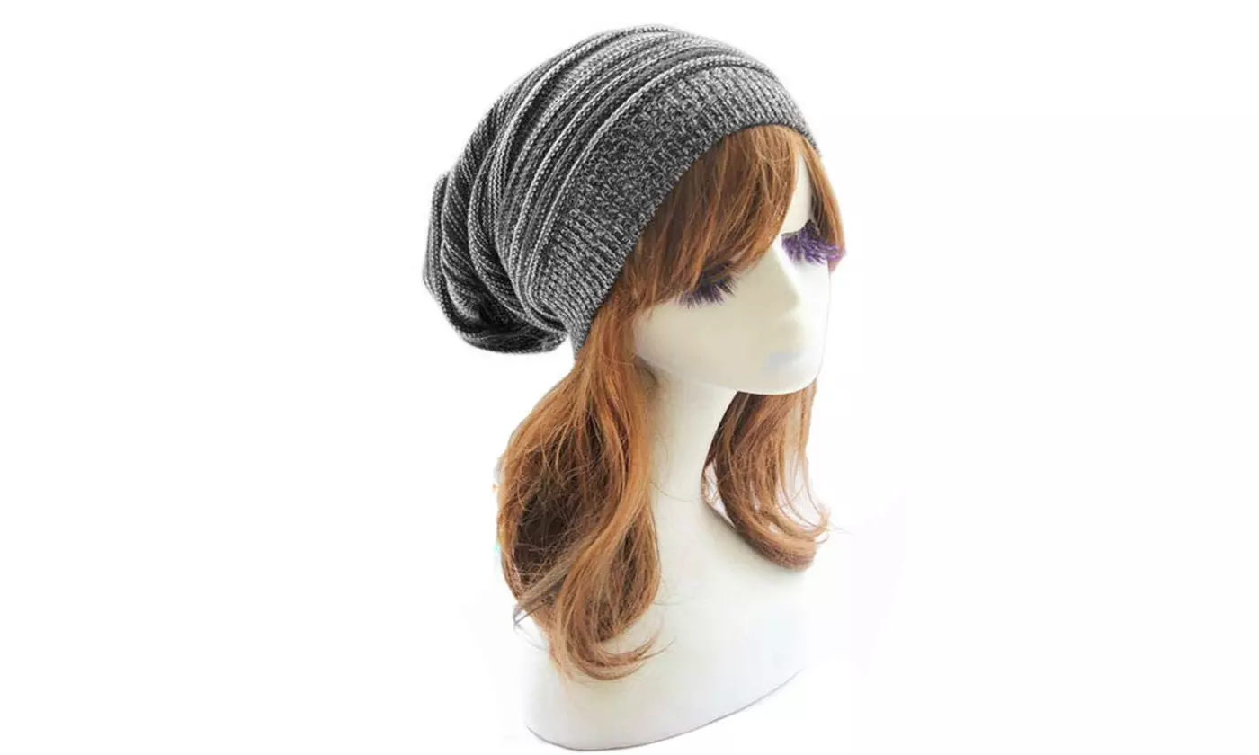 Women Winter Baggy Beanie Oversized Knitted Crochet Ski Hat Slouch Cap
