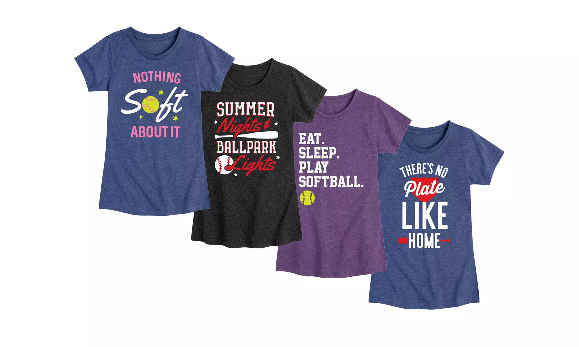Girl's Softball Tees Available In 2T-XL - Primary Image