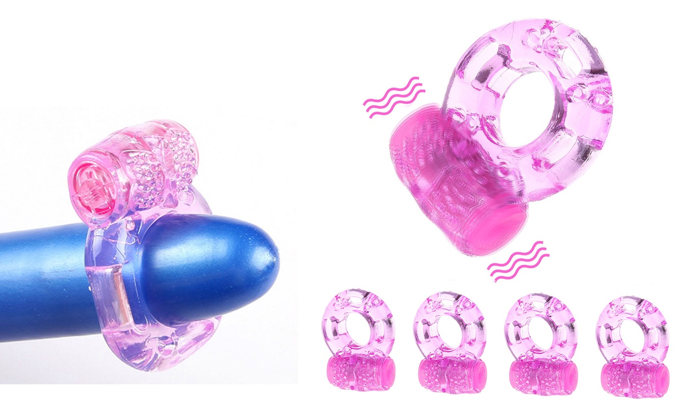 Vibrating Penis Ring Clit Simulator Lover Couple Sex Toys