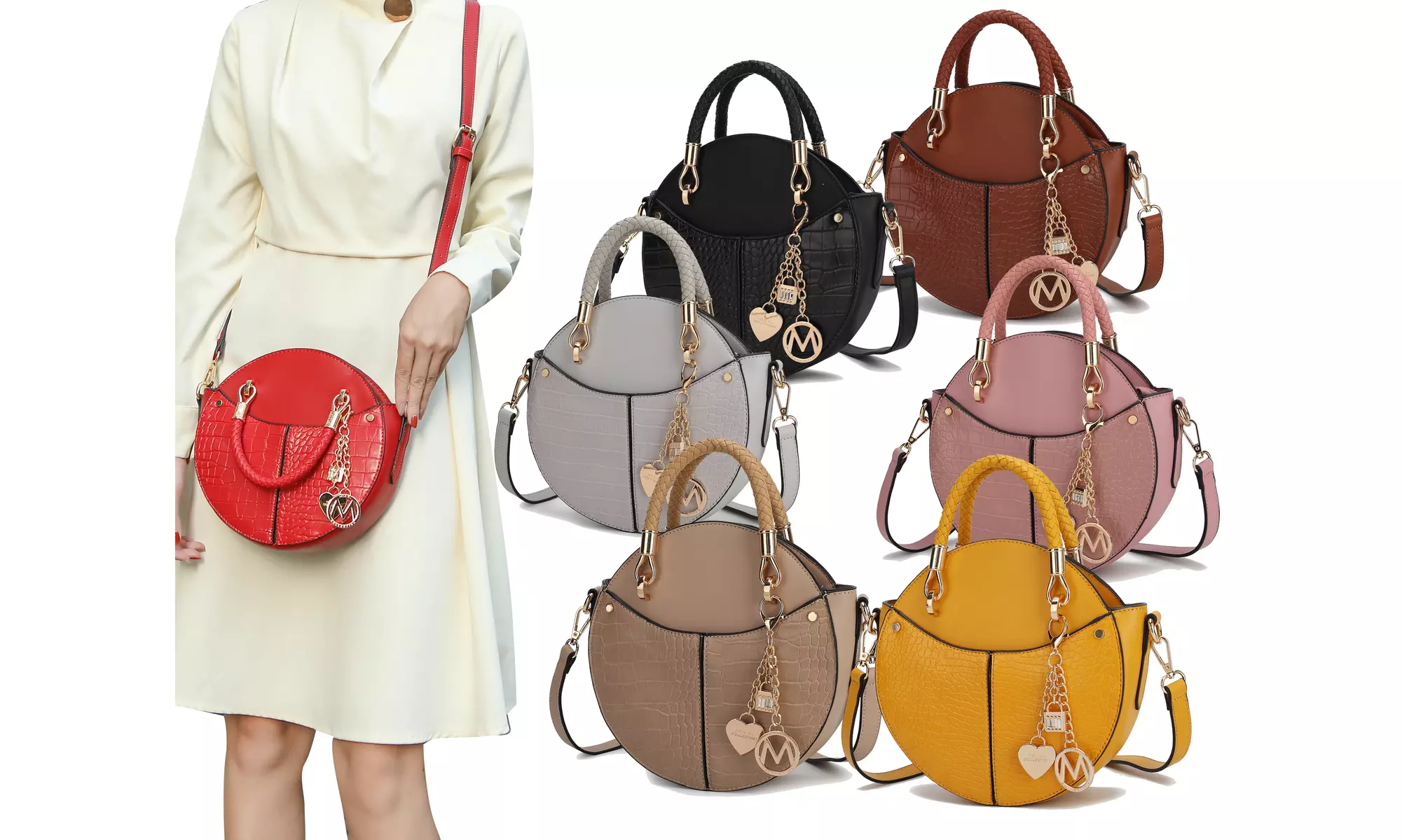 MKF Collection Nobella Croco Crossbody by Mia K - Primary Image