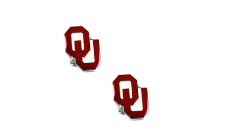 Oklahoma Sooners Post Stud Logo Earring Set NCAA Charm