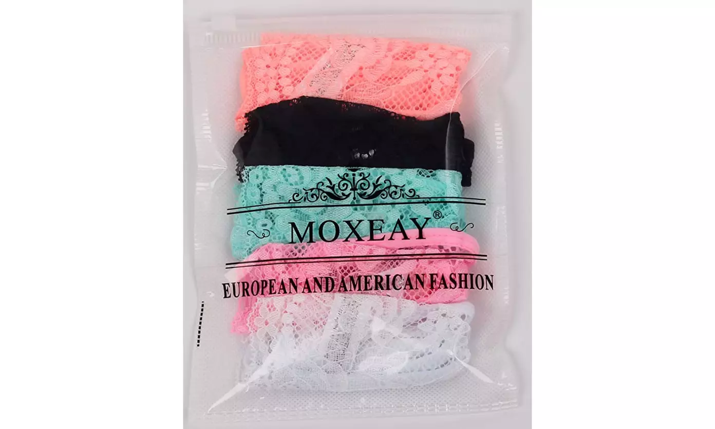 Moxeay Sexy G-String Thong Panty Underwear Pack of 5 - Second Medium