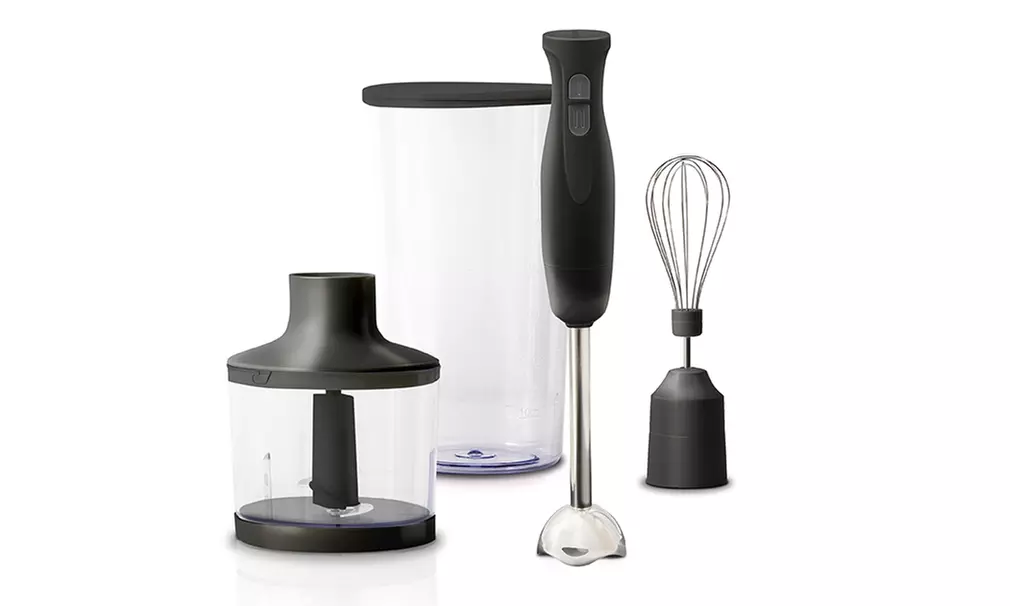 Immersion Hand Blender with Whisk Attachment, Measuring Cup & Chopper  - Primary Image