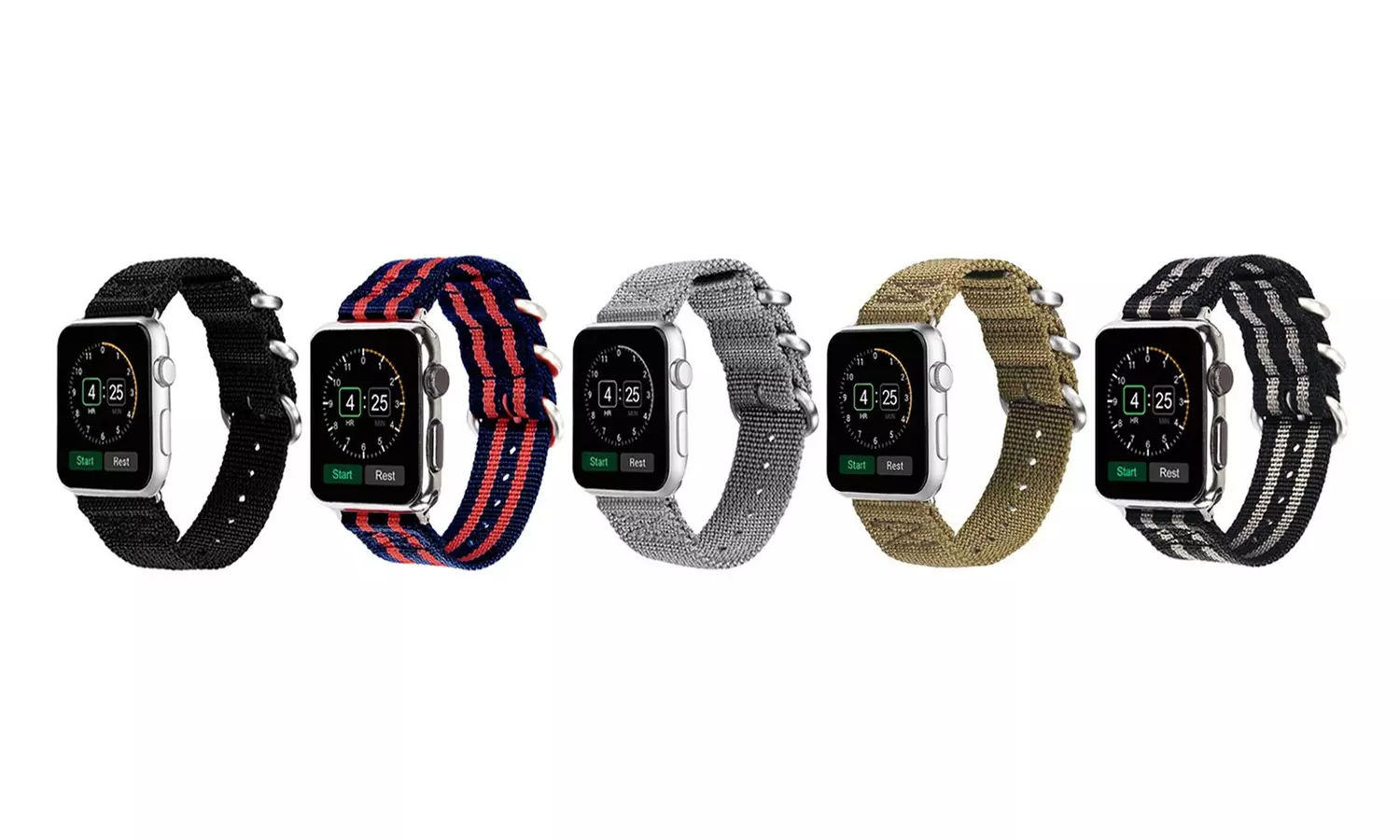 Aduro Nylon Buckle Band for Apple Watch Series 1, 2, 3, 4, 5, 6, & SE - Primary Image