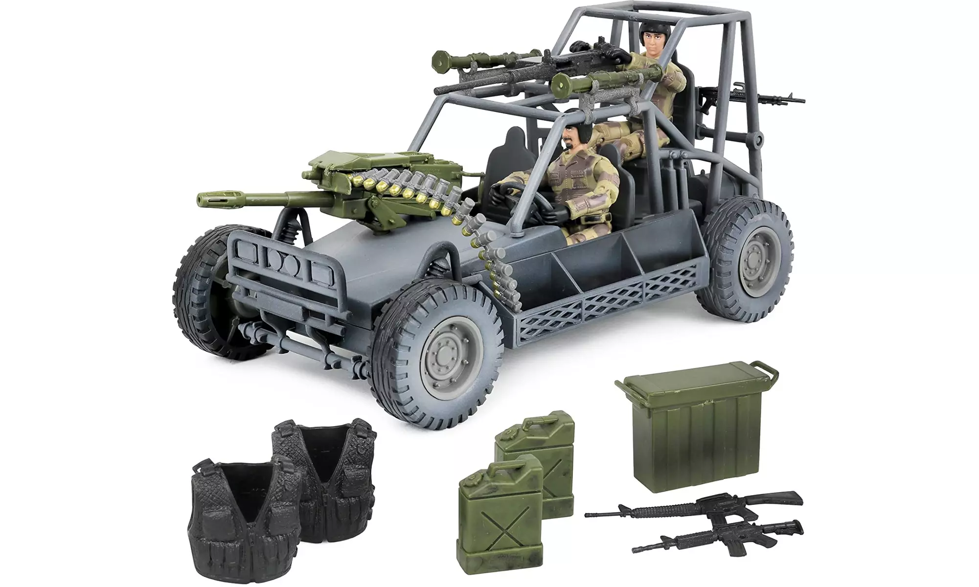 Click N Play Military Desert Patrol Vehicle Buggy Jeep 16 Piece Play Set  - Primary Image