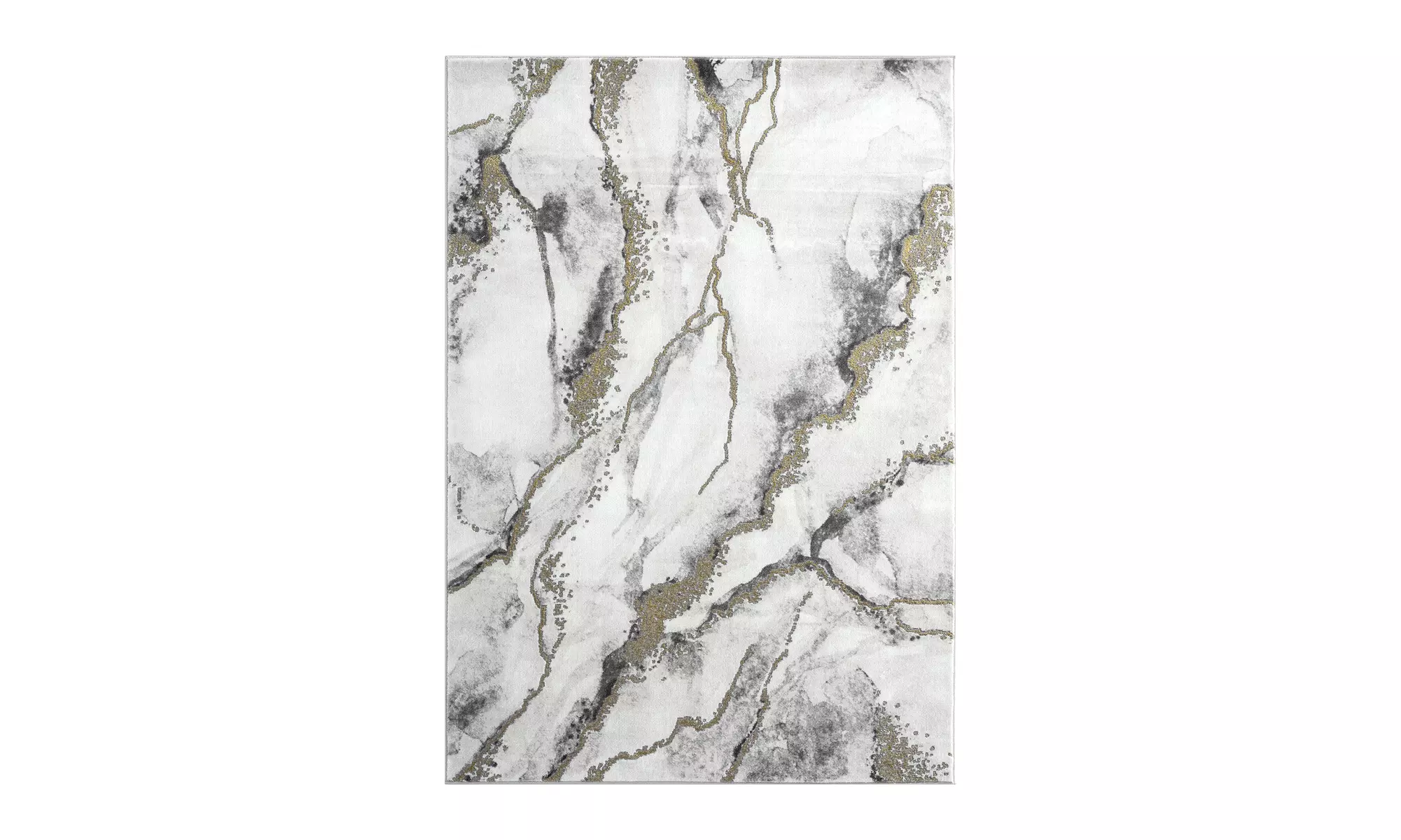 Abani Luna LUN170A Contemporary Marble Grey and Metallic Gold Area Rug - Primary Image