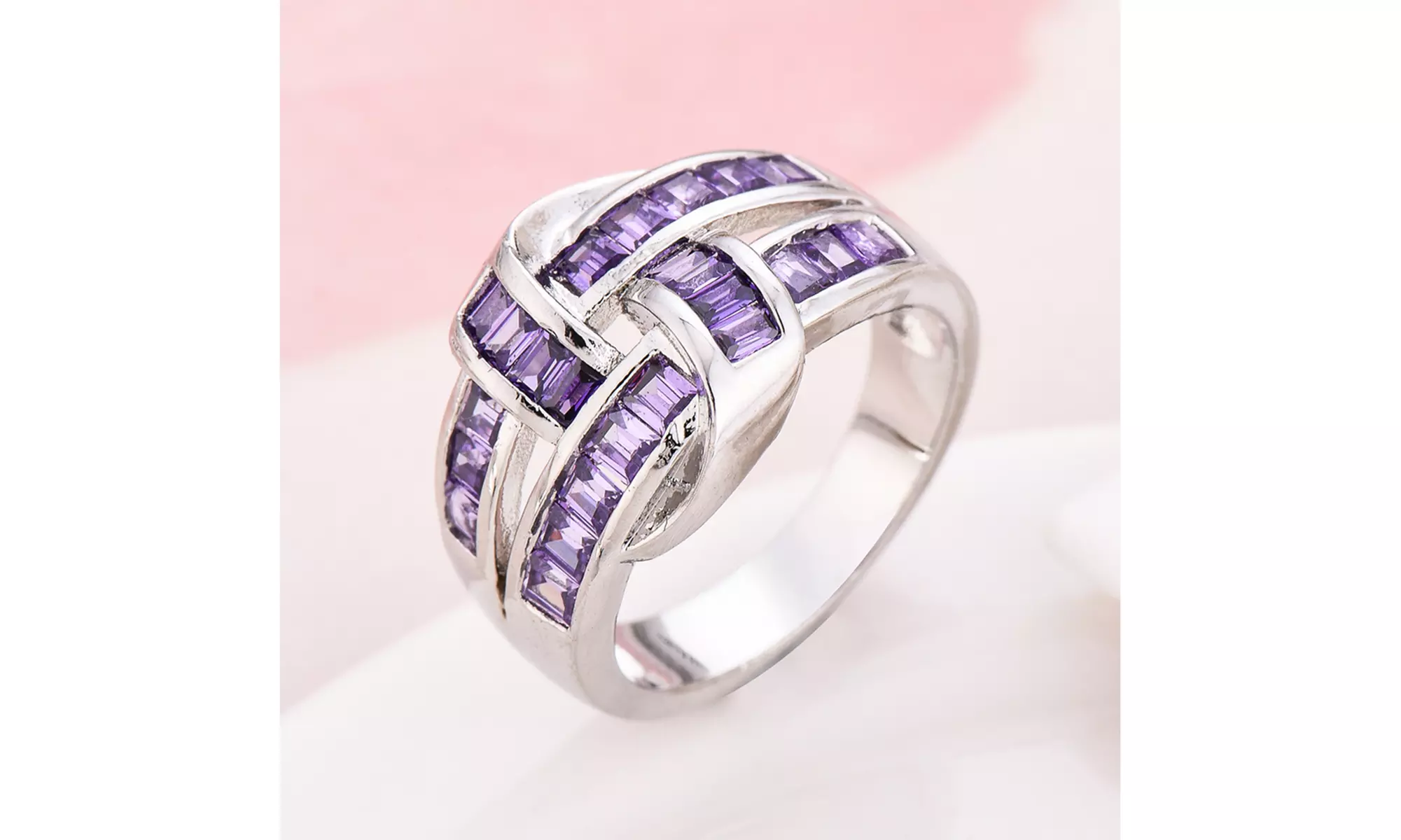 Sterling Silver Plated Dreamweaver Cocktail Ring - Primary Image