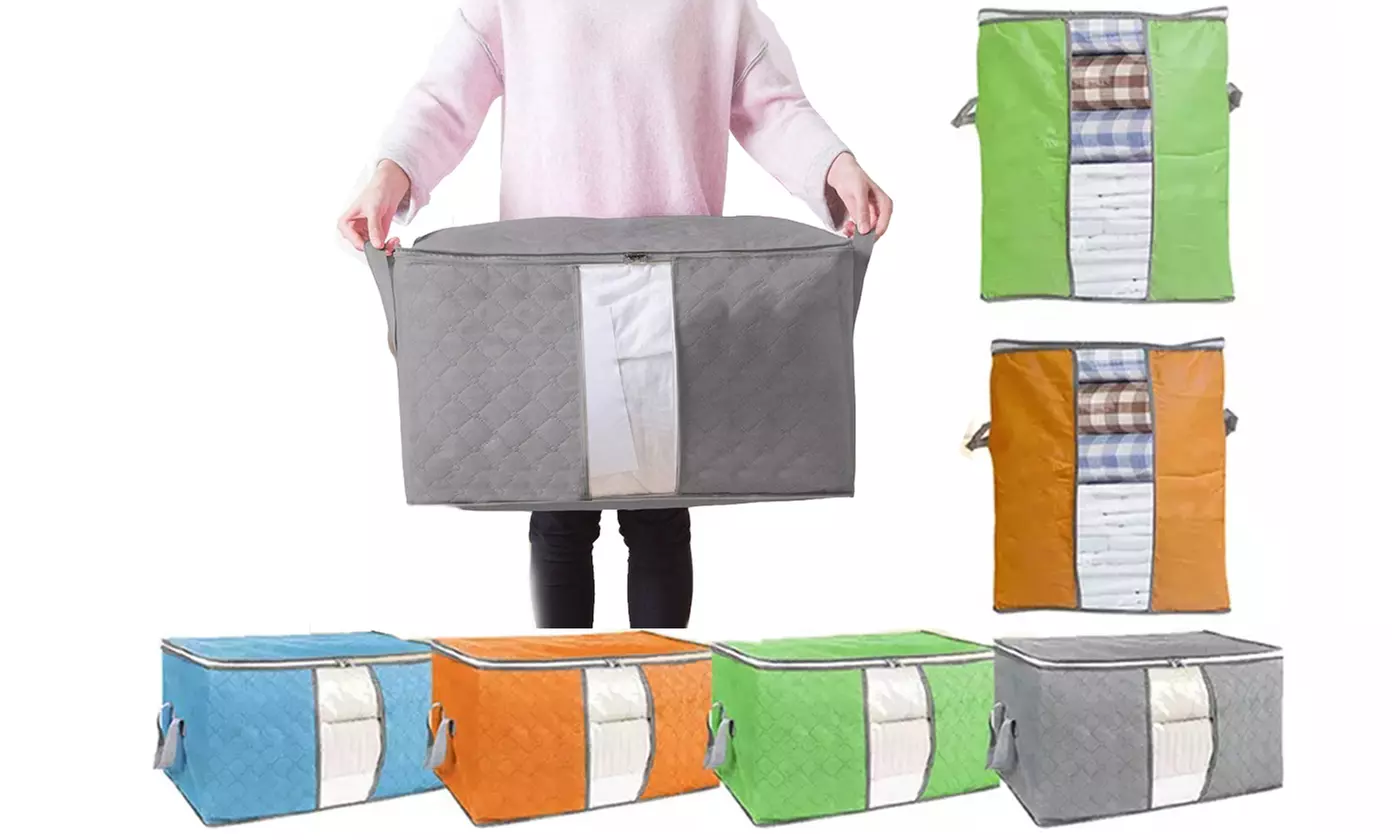 Foldable Storage Bag Clothes Blanket Quilt Closet Sweater Organizer Boxes Bags
