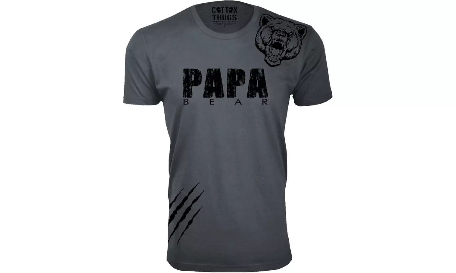 Men’s Papa Bear T-Shirt – Graphic Shoulder, Laid-Back Style