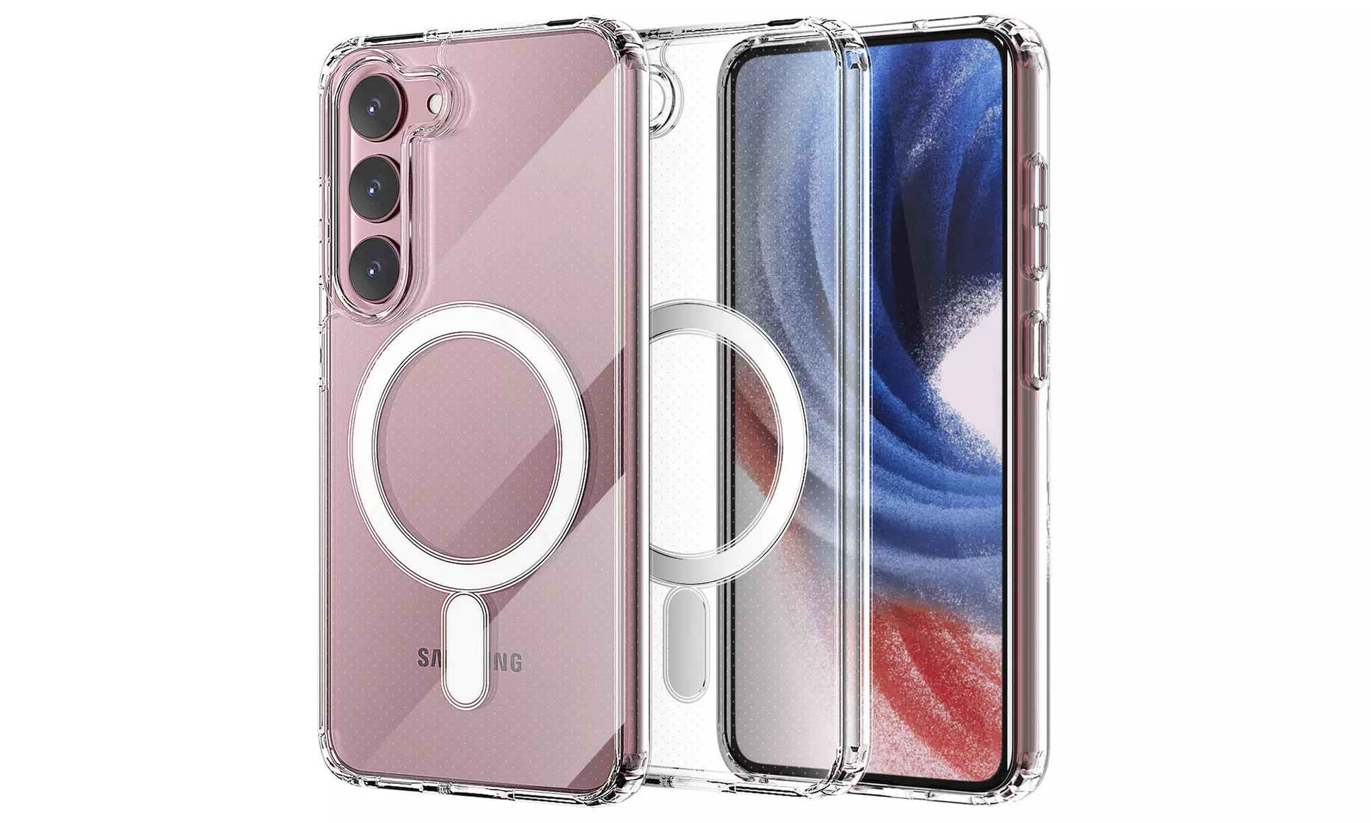 For Samsung Galaxy S23 Ultra/S23 Case Clear MagSafe Magnetic Shockproof Cover