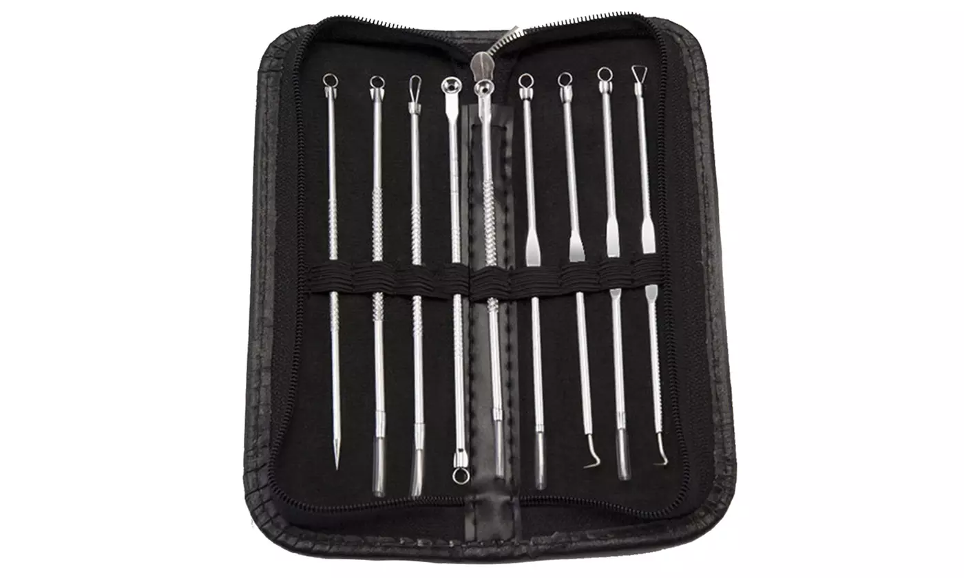 Pimple Remover Tool Kit Blackhead Extractor Comedone Acne Extractor(7-,or 9Pcs)