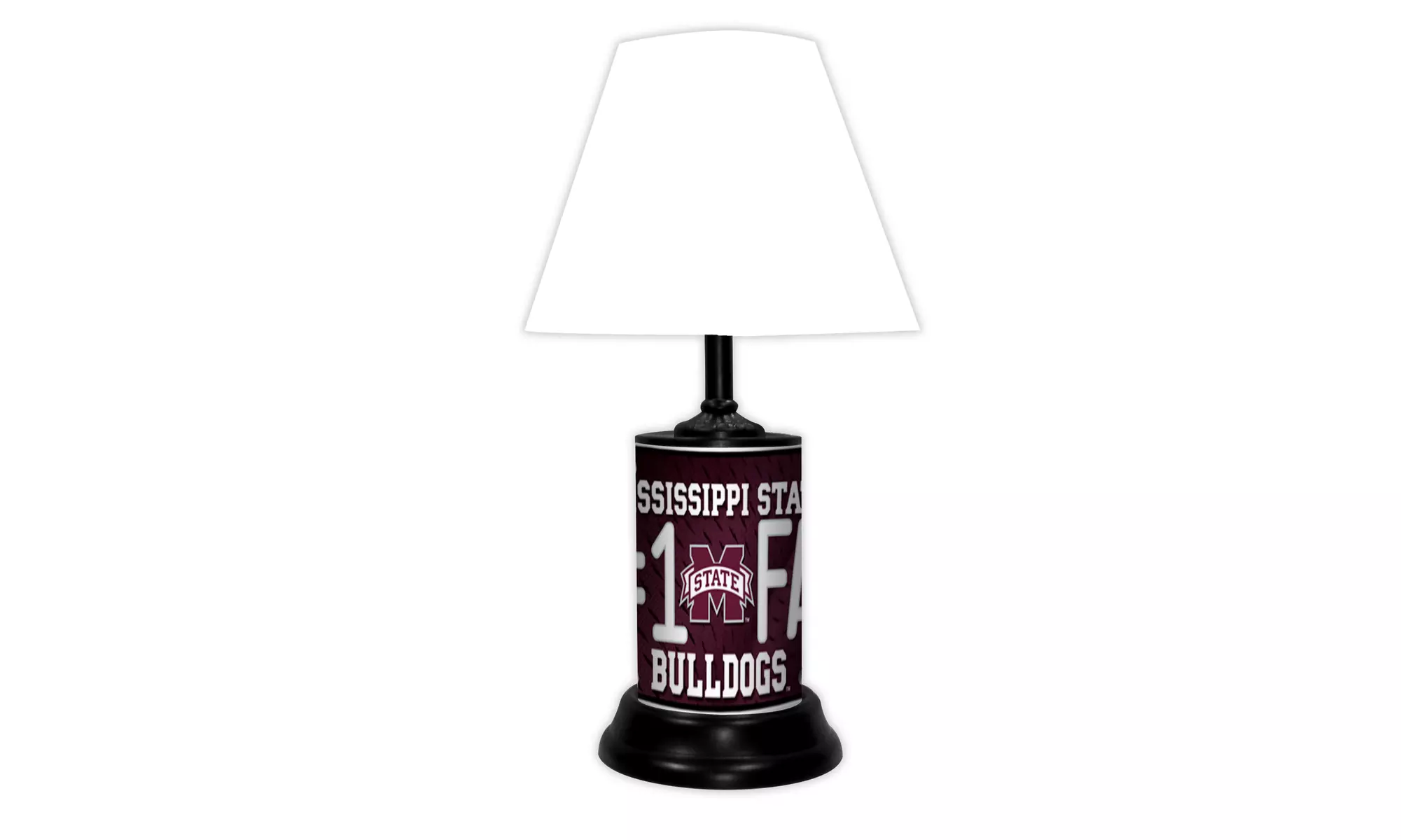 NCAA 18-inch Desk/Table Lamp with Shade, #1 Fan with Team Logo